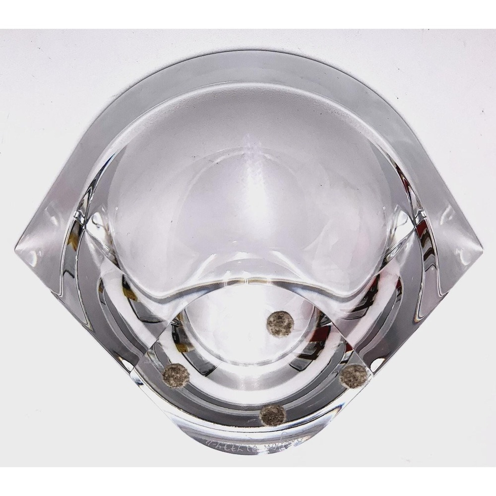 Orrefors Crystal‎ Bowl by Jan Johansson – Signed Heavy Glass Art, 1990s - Picture 13 of 15
